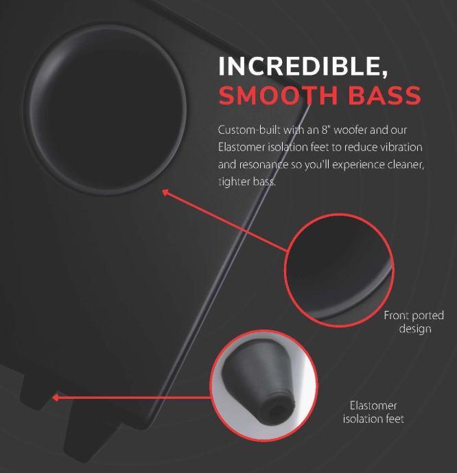 Audioengine A5 Powered Bookshelf Speaker - Advanced 150W Stereo Speaker for Music, Games, Turntable, Home Theater System - Powerful Studio Monitor