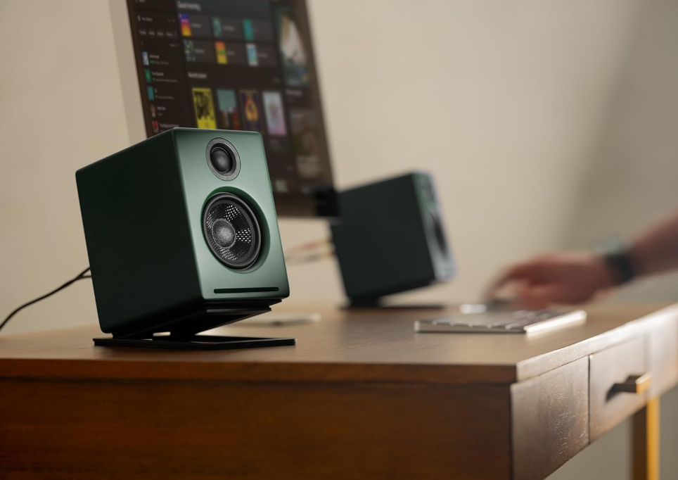 Audioengine A2+ Desktop 24-Bit Limited Edition Wireless Bluetooth Desktop Speaker - 60W Computer Speaker for Music and Game Accessories