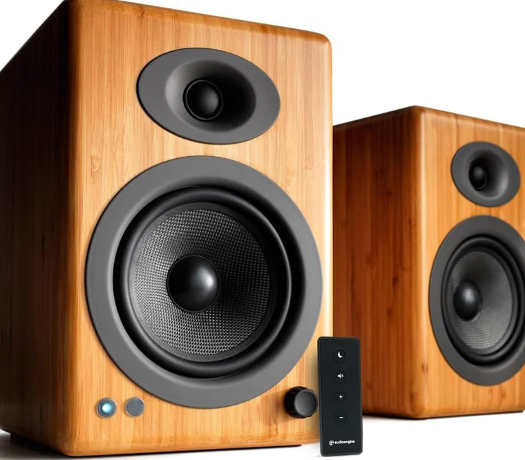 Audioengine A5 Powered Bookshelf Speaker - Advanced 150W Stereo Speaker for Music, Games, Turntable, Home Theater System - Powerful Studio Monitor