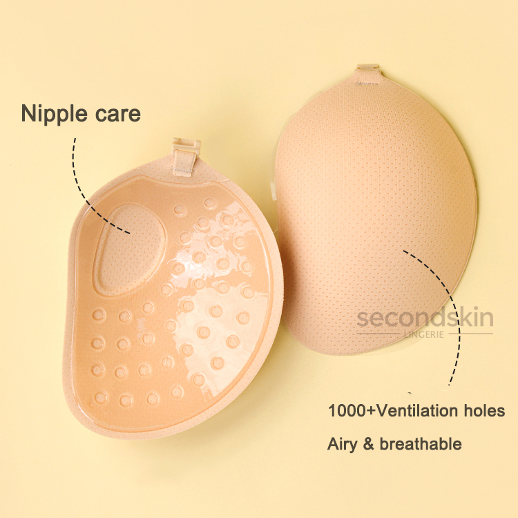 Lightweight & Seamless Thin Fabric Adhesive Bra for Sensitive Skin
