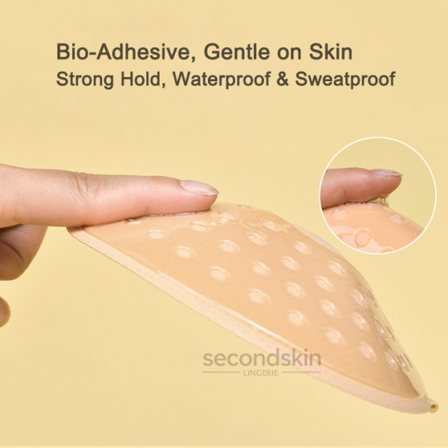 Lightweight & Seamless Thin Fabric Adhesive Bra for Sensitive Skin