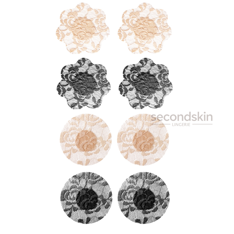 Lane Nipple Pasties For Sheer Fabrics Round & Flower Shaped Nipple Cover
