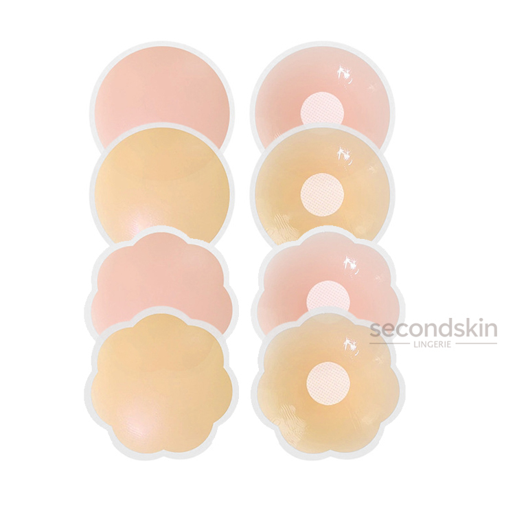 Cirlcle & Petals Shaped Silicone Nipple covers for a Braless Look