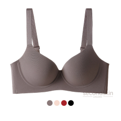 Supportive & Comfortable W-shaped Push-up Jelly Gel Support One-piece Bra