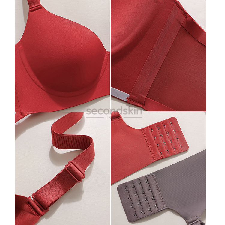 Supportive & Comfortable W-shaped Push-up Jelly Gel Support One-piece Bra