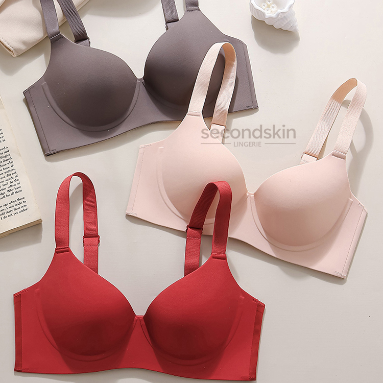 Supportive & Comfortable W-shaped Push-up Jelly Gel Support One-piece Bra