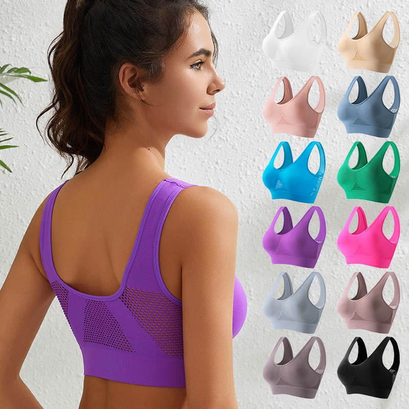Breathable Sports Bra with Cut-out design Plus Size Active Bra