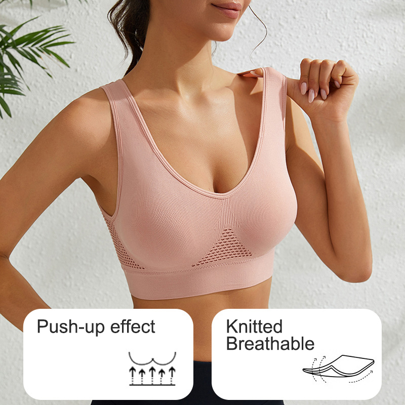 Breathable Sports Bra with Cut-out design Plus Size Active Bra