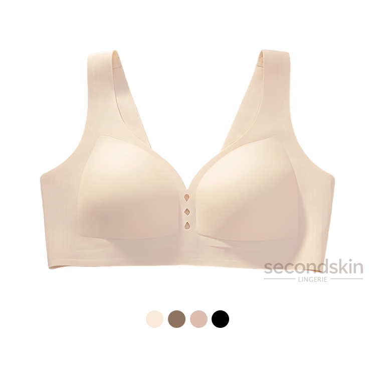 Fashionable& No-show Cut-out Jelly Gel Support One-piece Bra