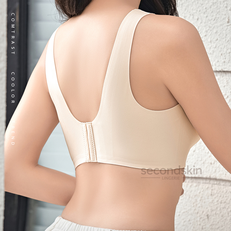 Fashionable& No-show Cut-out Jelly Gel Support One-piece Bra