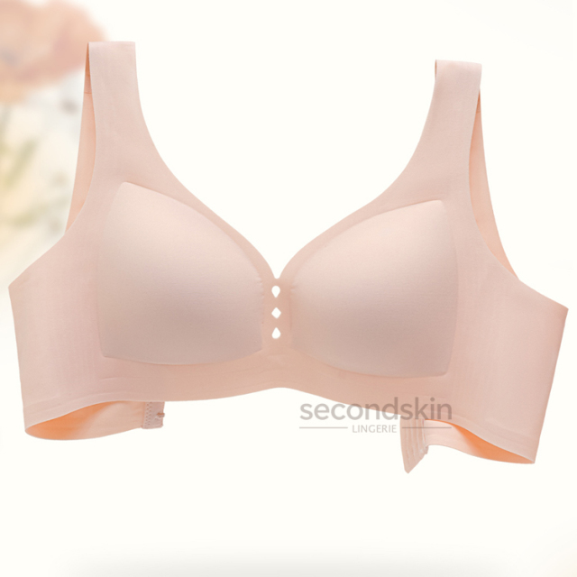 Fashionable& No-show Cut-out Jelly Gel Support One-piece Bra