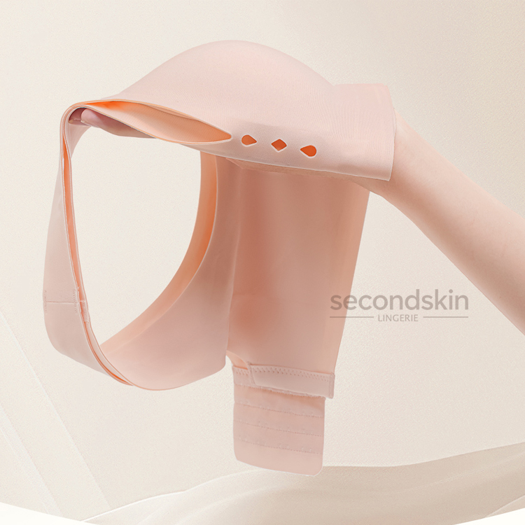 Fashionable& No-show Cut-out Jelly Gel Support One-piece Bra