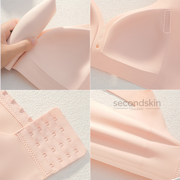 Fashionable& No-show Cut-out Jelly Gel Support One-piece Bra