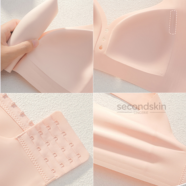 Fashionable& No-show Cut-out Jelly Gel Support One-piece Bra