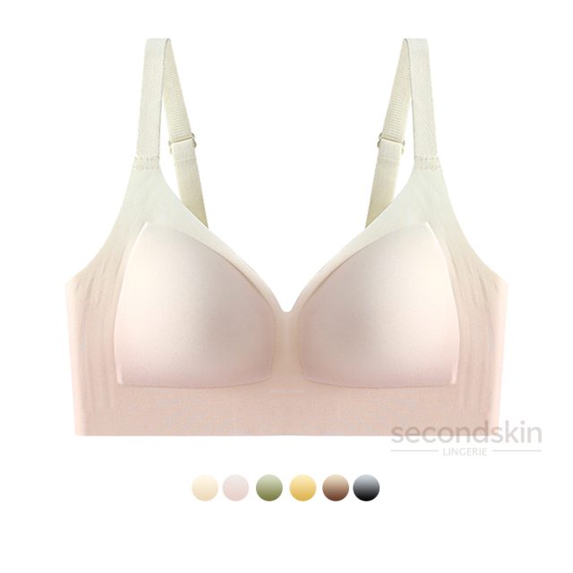 Gradient-color Beast Lifting Deep V-plunge Jelly Gel Support One-piece Bra