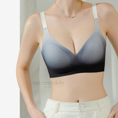 Gradient-color Beast Lifting Deep V-plunge Jelly Gel Support One-piece Bra