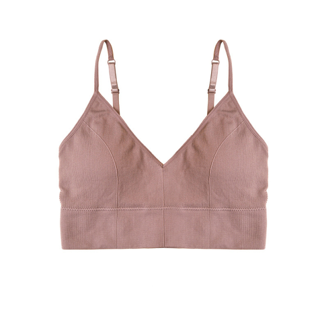 Seamless Light Support Bra Set Wire-free Low Impact Sport Bra Set