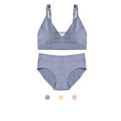 Seamless Light Support Bra Set Wire-free Low Impact Sport Bra Set