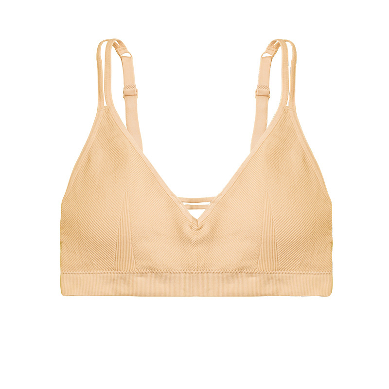Seamless Light Support Bra Set Wire-free Low Impact Sport Bra Set