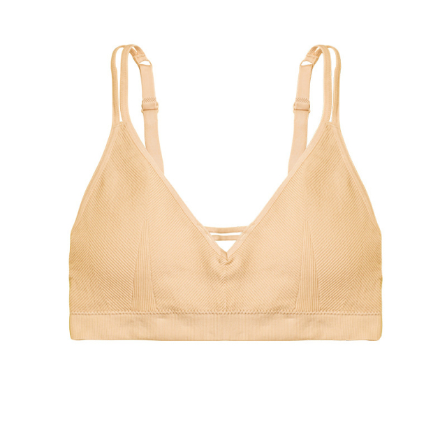 Seamless Light Support Bra Set Wire-free Low Impact Sport Bra Set