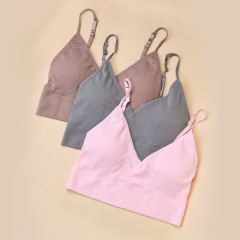 Seamless Light Support Bra Set Wire-free Low Impact Sport Bra Set