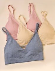 Seamless Light Support Bra Set Wire-free Low Impact Sport Bra Set
