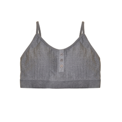 Fashionable Strappy Back Sports Bra Adjustable Straps Active Bra