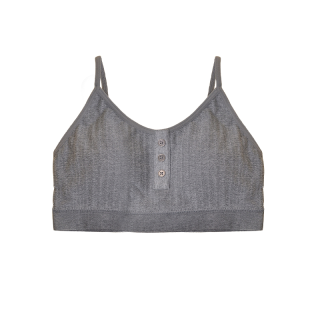 Fashionable Strappy Back Sports Bra Adjustable Straps Active Bra
