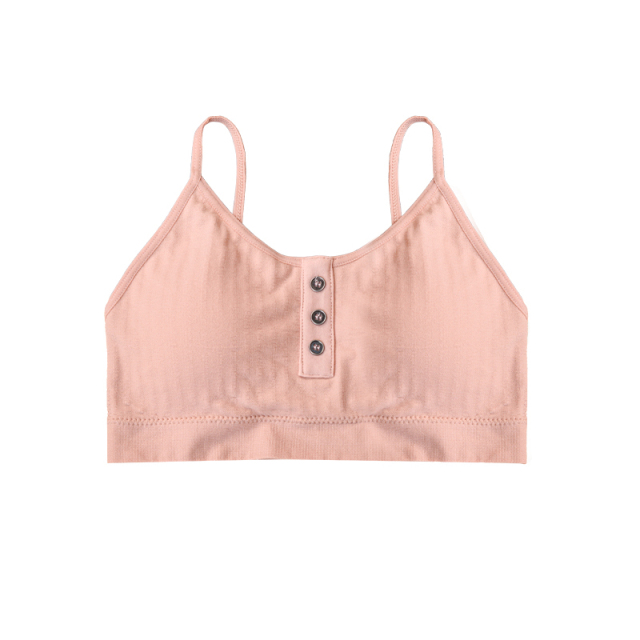 Fashionable Strappy Back Sports Bra Adjustable Straps Active Bra