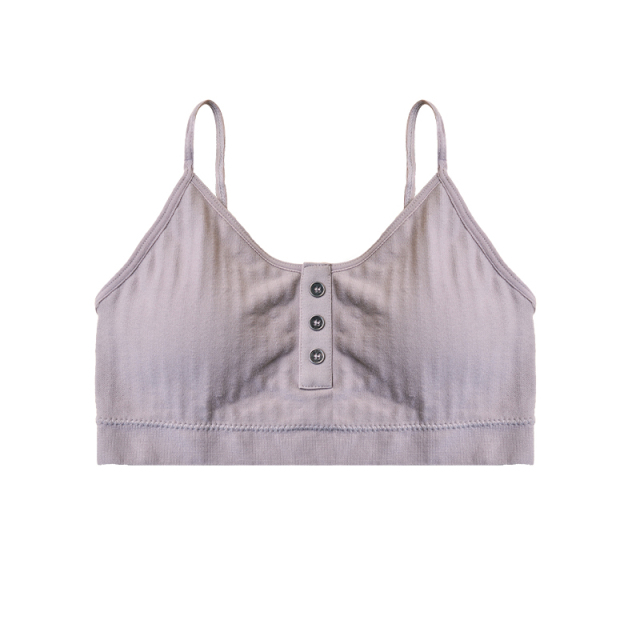 Fashionable Strappy Back Sports Bra Adjustable Straps Active Bra