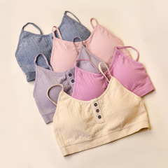 Fashionable Strappy Back Sports Bra Adjustable Straps Active Bra