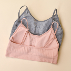 Fashionable Strappy Back Sports Bra Adjustable Straps Active Bra