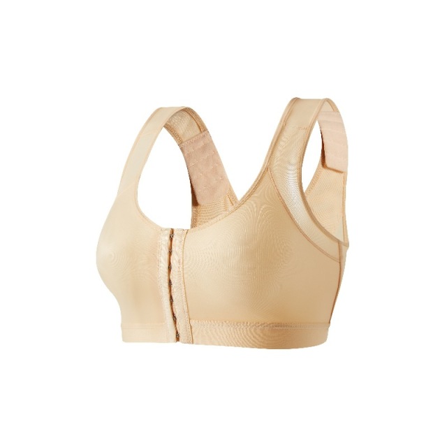 Deep U-plunge Zip Front Sports Bra No Bounce Active Bra