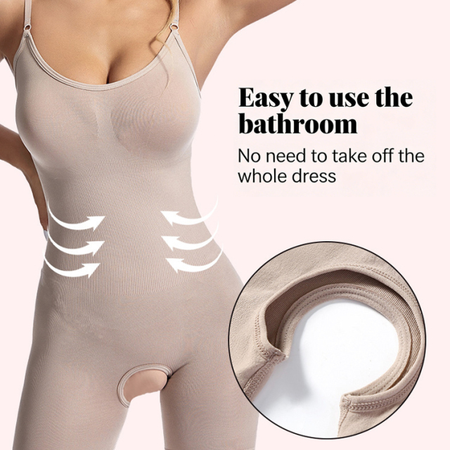 Invisible Shapewear under Clothes Adjustable Straps Backless U-neckline Bodysuit