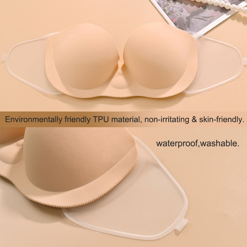 Transparent Adhesive Side Wings for Inflatable Seamless Bra