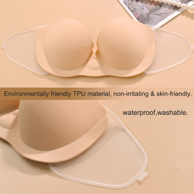 Transparent Adhesive Side Wings for Inflatable Seamless Bra