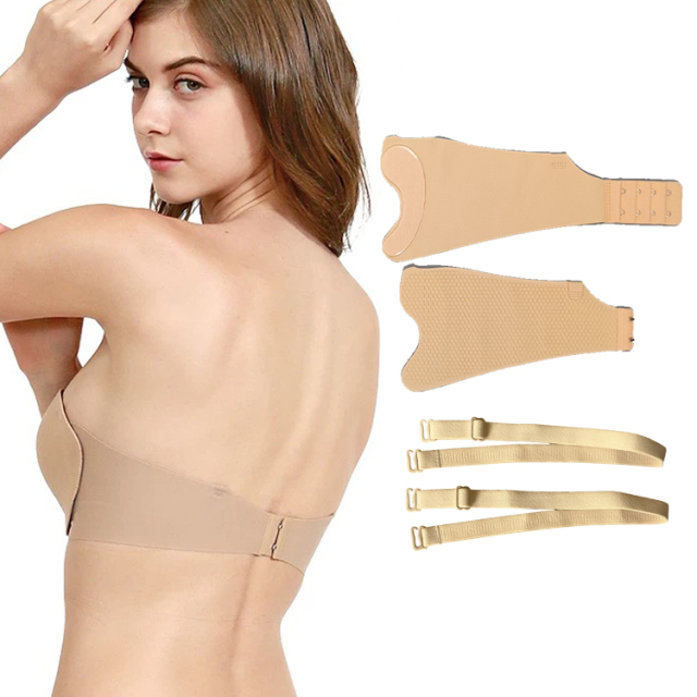 Honeycomb Non-Slip Silicone Detachable Side Wings for Inflatable Seamless Bra