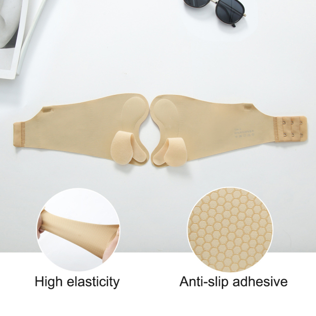 Honeycomb Non-Slip Silicone Detachable Side Wings for Inflatable Seamless Bra