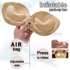 Inflatable Seamless Bra with Lightweight Air Padding
