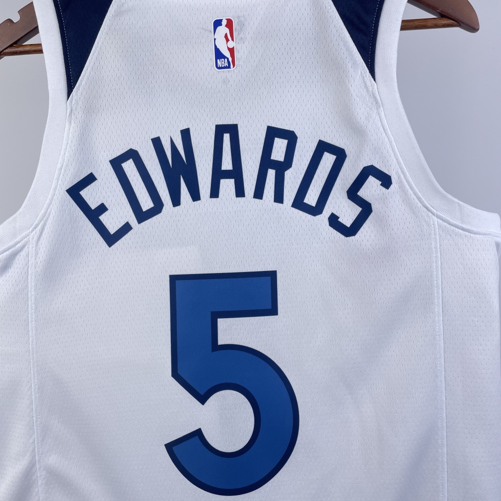 2023 NBA Minnesota Timberwolves 5 Edwards Basketball Jersey