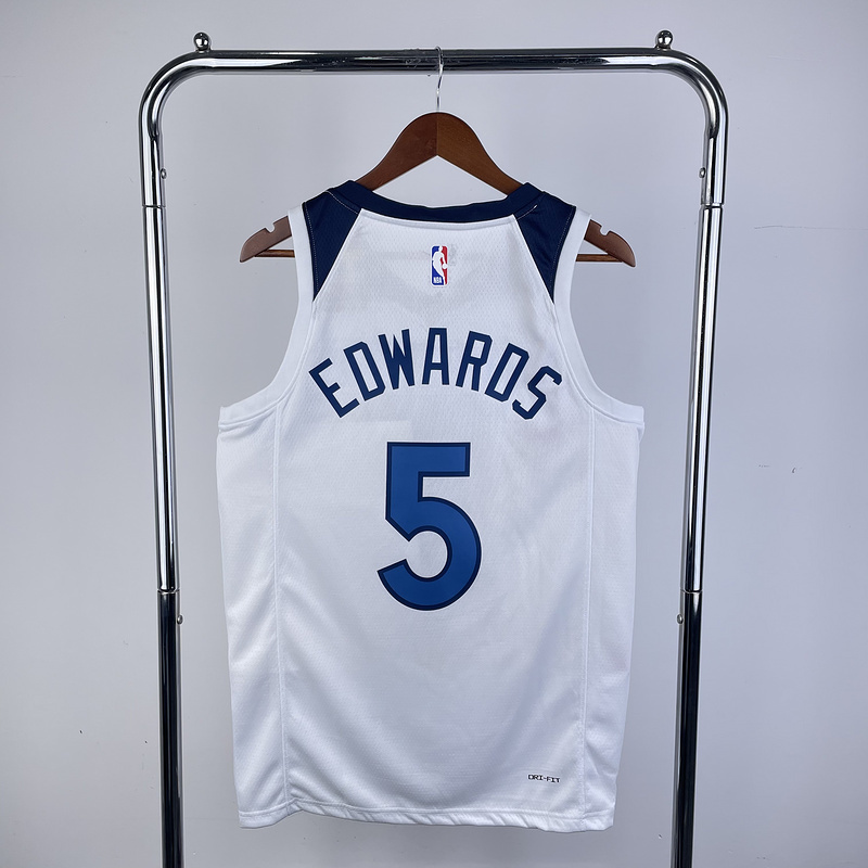2023 NBA Minnesota Timberwolves 5 Edwards Basketball Jersey