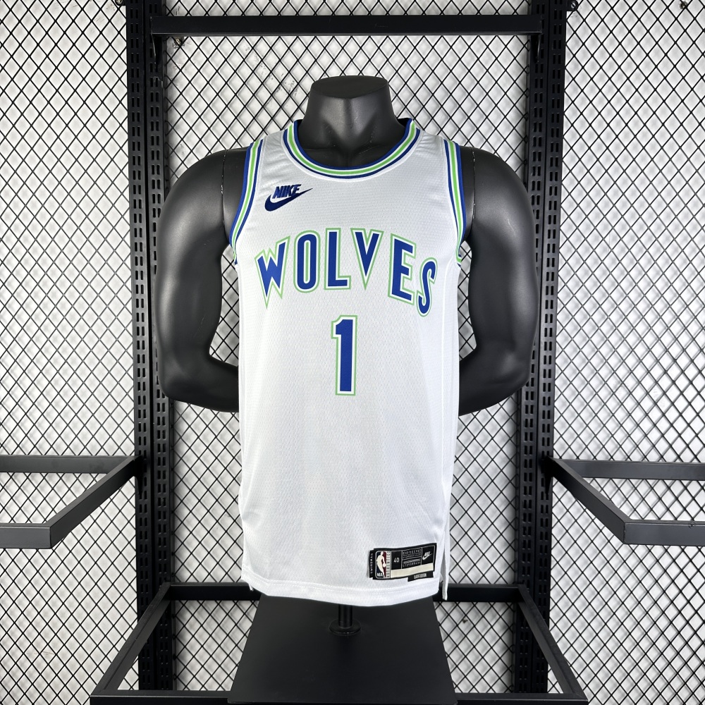 2024 NBA Minnesota Timberwolves 1 Anderson Basketball Jersey