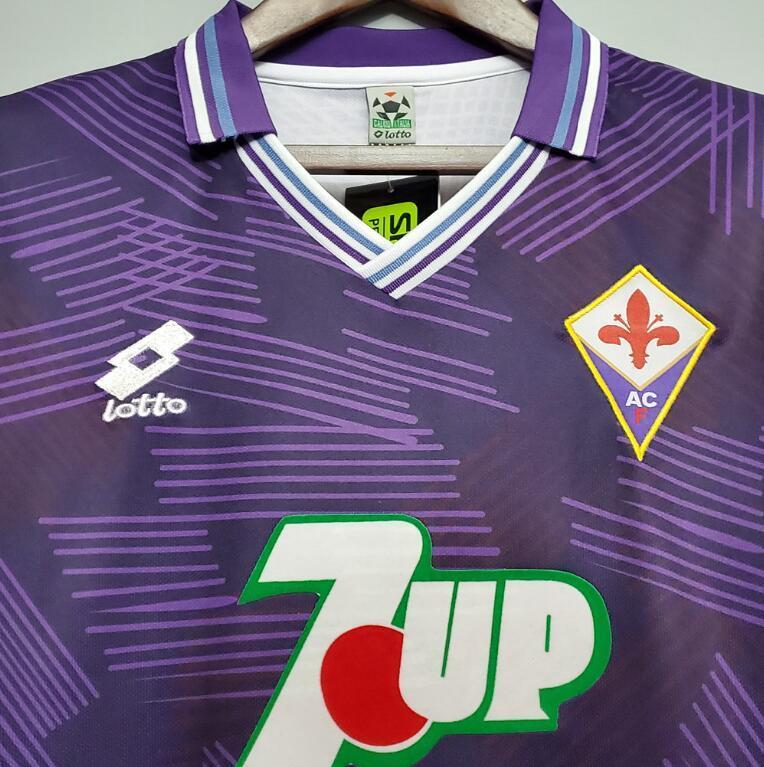 Retro 1992-93 Fiorentina Home Football jersey retro