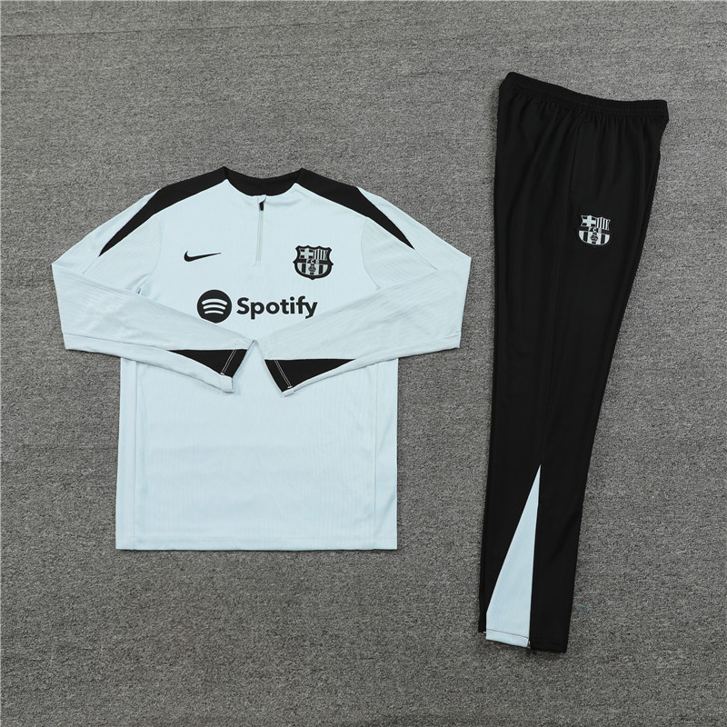 2024-25 Barcelona Half-Pull Training Suit Jersey Set