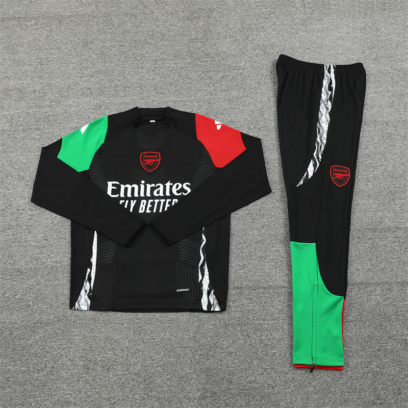 2024-25 Arsenal Black [Player Edition] Long Sleeve Training Suit