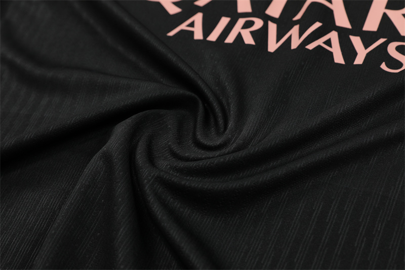2024-25 PSG Jordan Paris Black with Pink 【Player】 Long Sleeve Training Suit