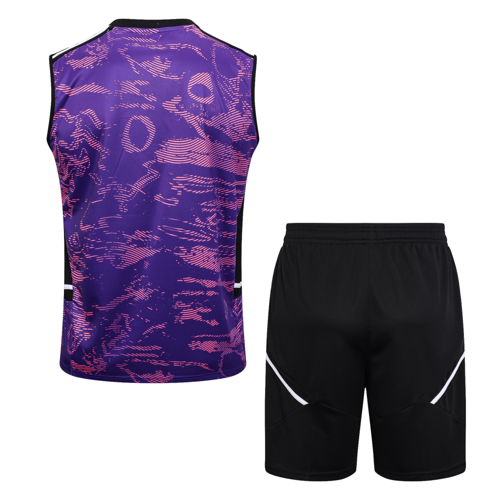 23-24 season Juventus purple training vest set