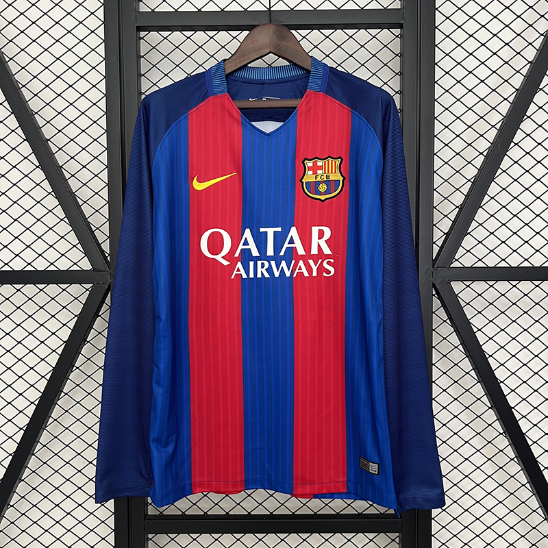 Retro 2016-2017 Barcelona Home MESSI PIQUE XAVI A.INISTA SUAREZ NEYMAR JR Football jersey retro 17