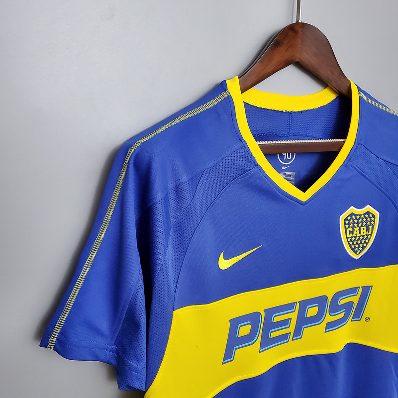 Retro 2003-04 Boca Juniors home Football jersey Retro