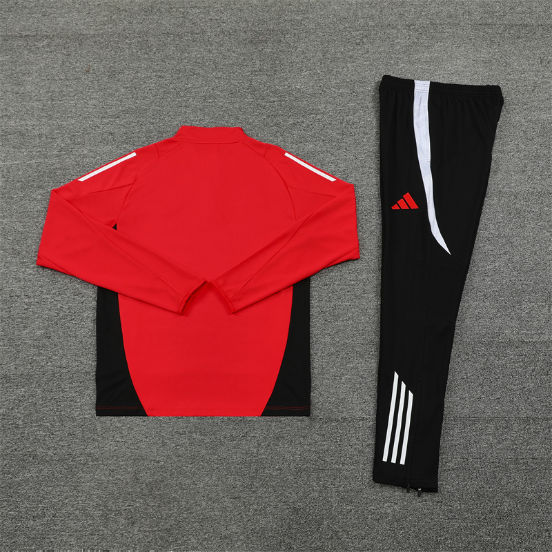 2024-25 Manchester United Red Long Sleeve Training Suit